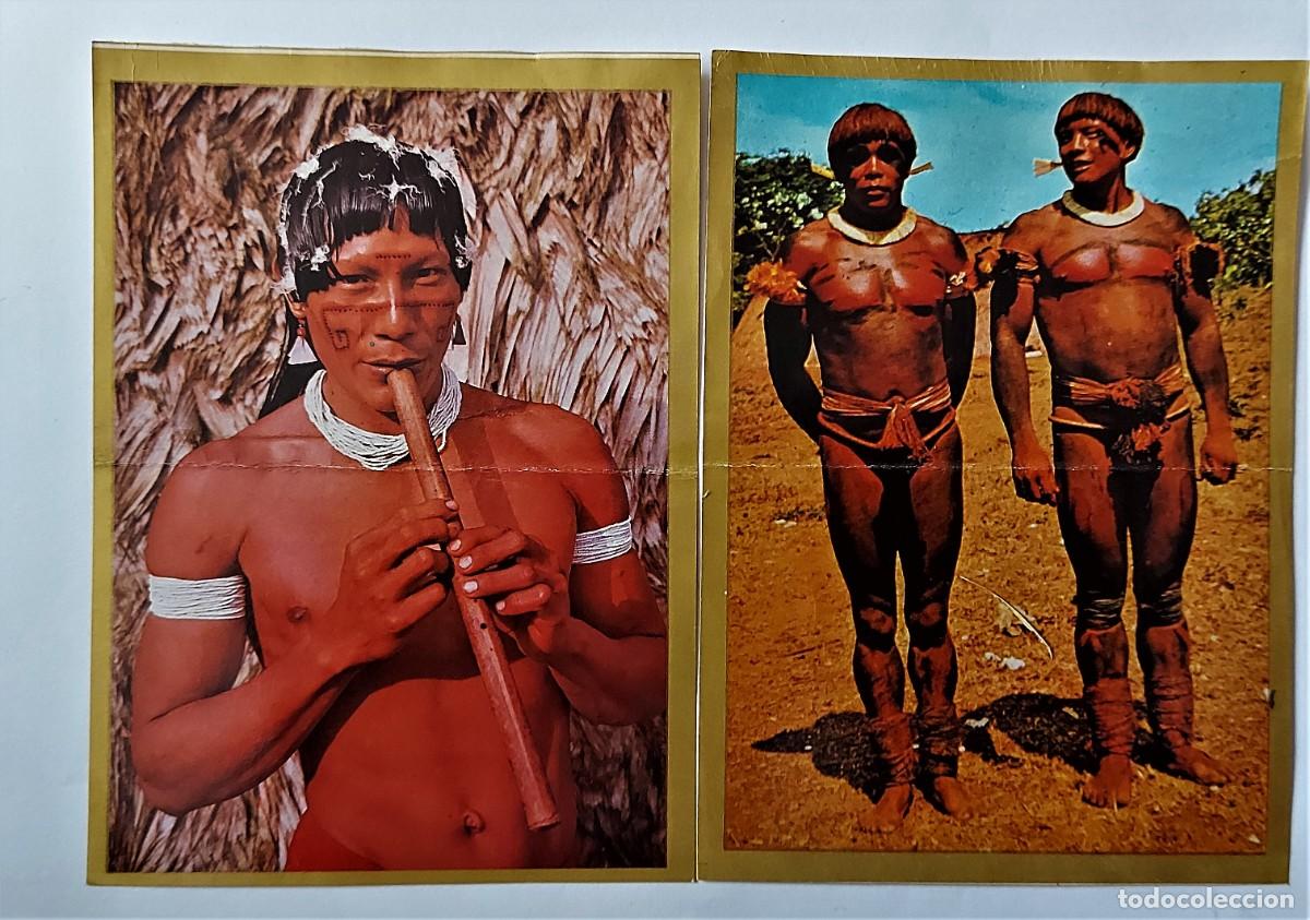 Coleccionismo Cromos antiguos: LOTE 2 CROMOS DOBLES - RAZAS- BANDERAS-ESCUDOS- EDICIONES ESTE 1971 - BRASIL - DESP. ALBUM