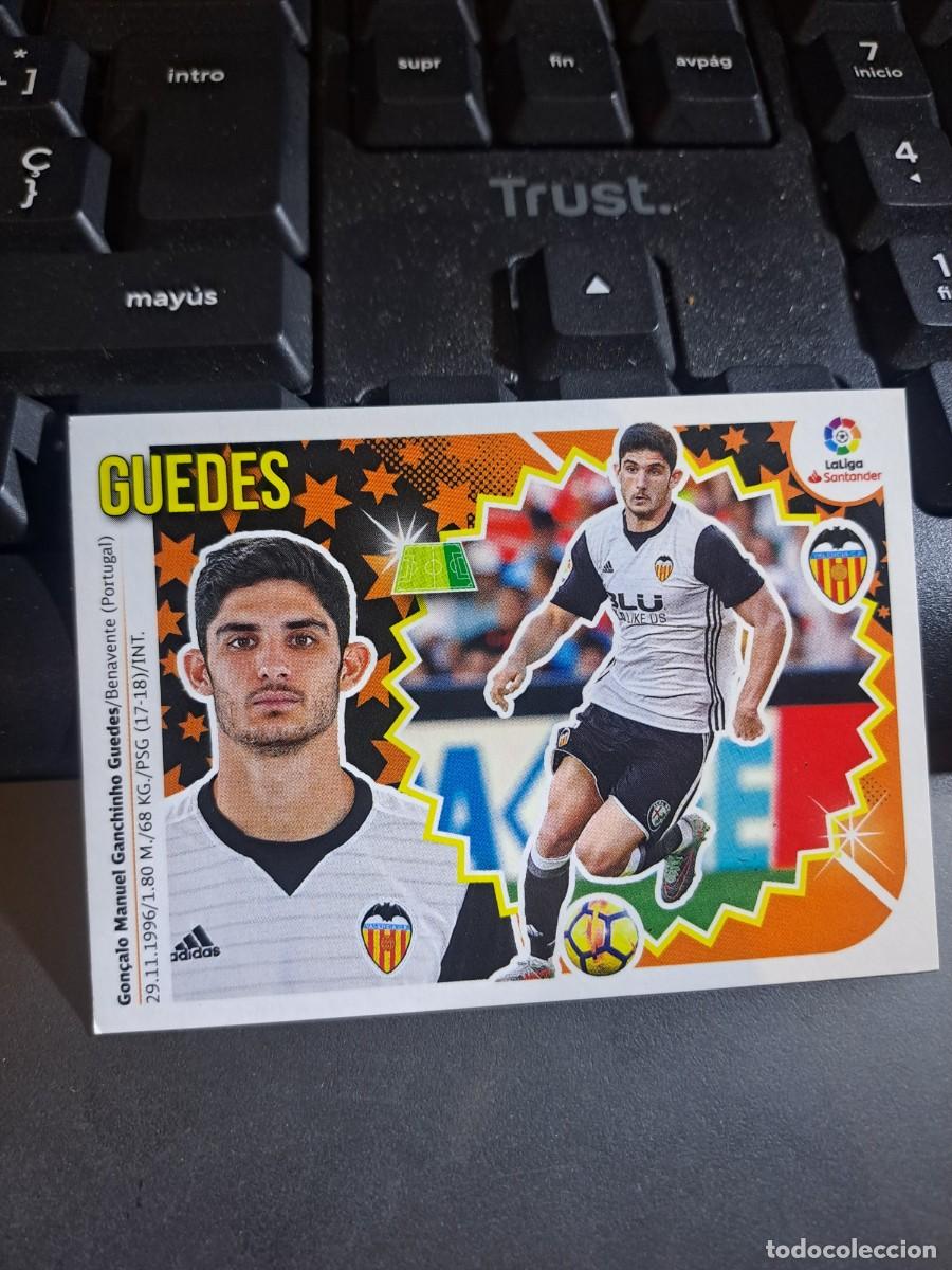 Coleccionismo Cromos antiguos: CROMO GUEDES 13 VALENCIA LIGA 2018 2019 18 19 ESTE PANINI NUNCA PEGADO