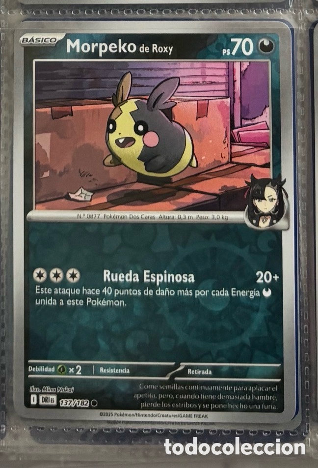 Coleccionismo Cromos antiguos: MORPEKO 137/182 Pokemon tcg reverse