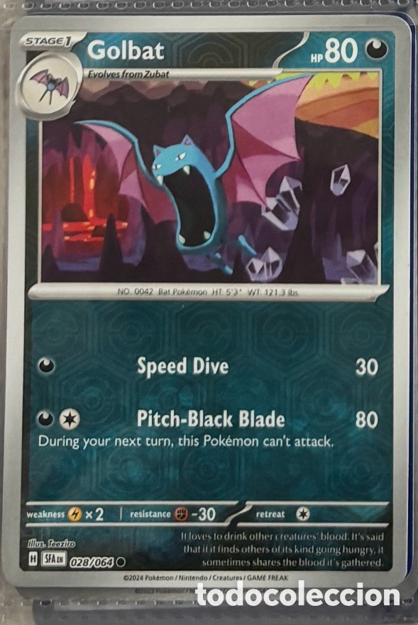 Coleccionismo Cromos antiguos: GOLBAT 028/064 Pokemon tcg reverse