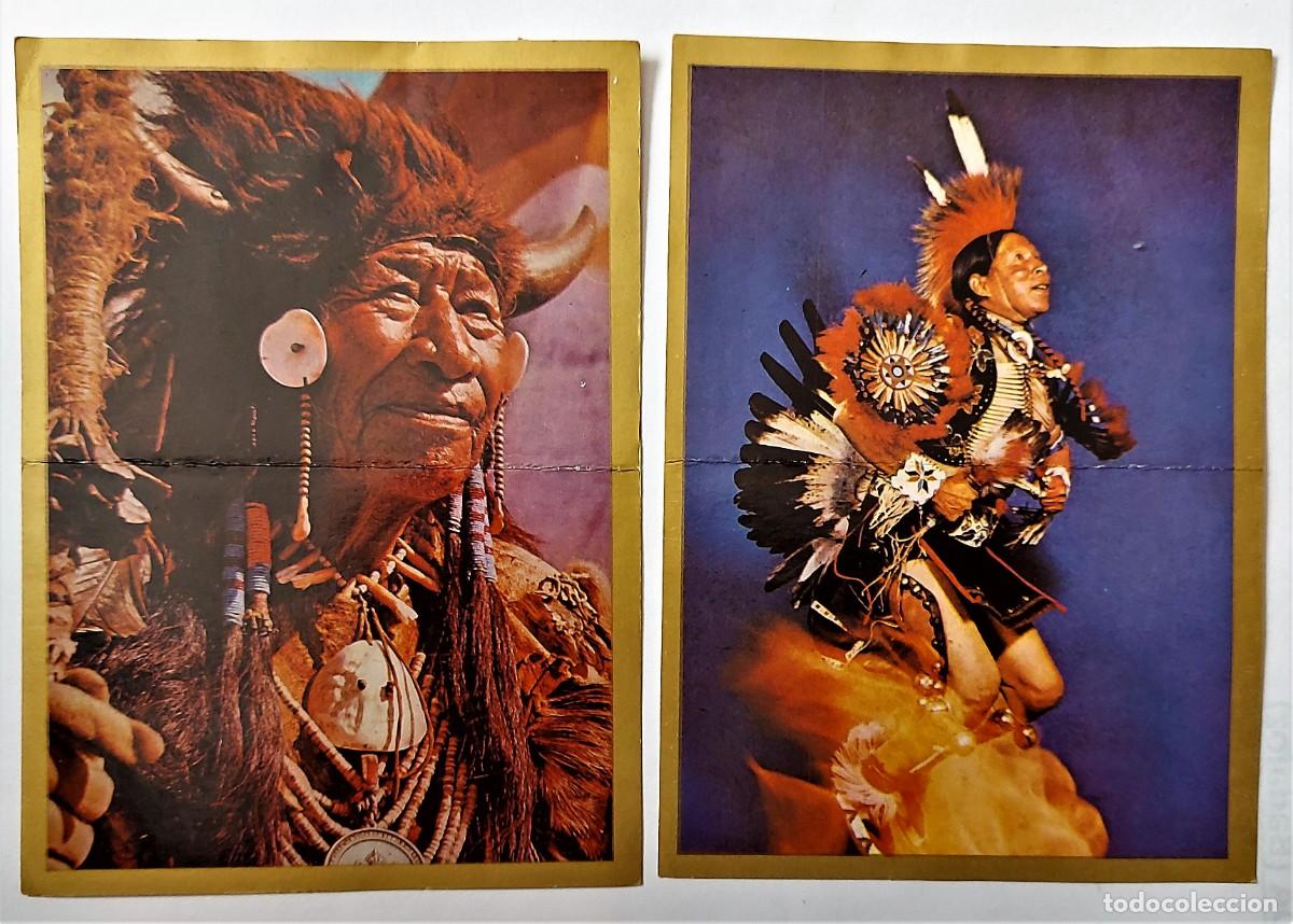 Coleccionismo Cromos antiguos: LOTE 2 CROMOS DOBLES - RAZAS- BANDERAS-ESCUDOS- EDICIONES ESTE 1971 - U. S. A. - DESP. ALBUM