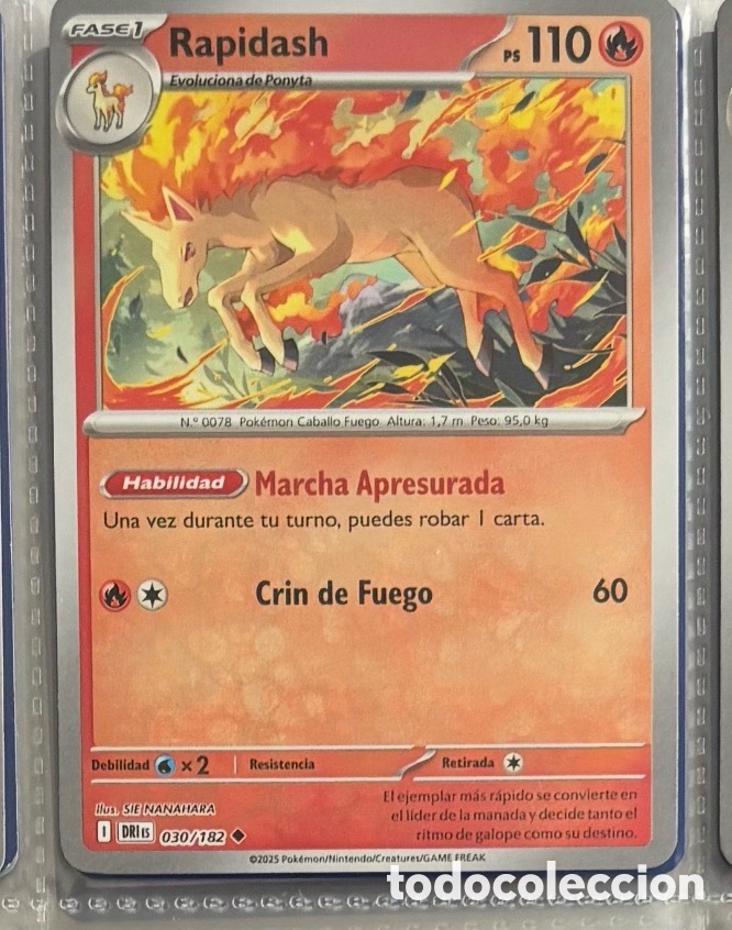 Coleccionismo Cromos antiguos: RAPIDASH 030/182 Pokemon tcg reverse
