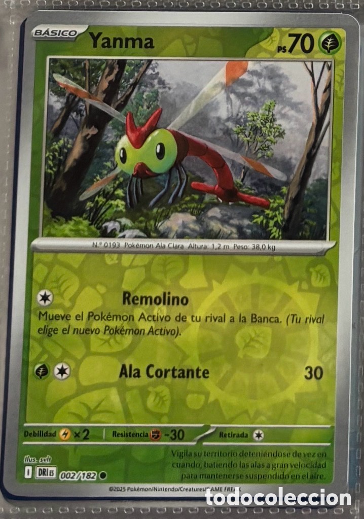 Coleccionismo Cromos antiguos: YANMA 002/182 Pokemon tcg reverse
