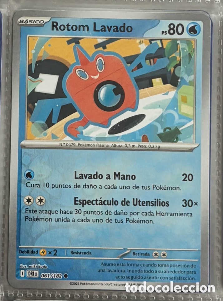Coleccionismo Cromos antiguos: ROTOM LAVADO 061/182 Pokemon tcg reverse