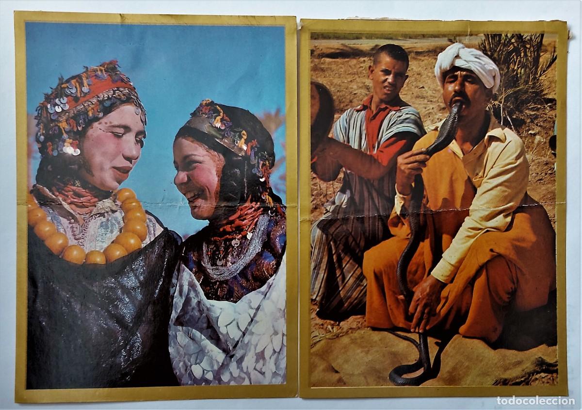 Coleccionismo Cromos antiguos: LOTE 2 CROMOS DOBLES - RAZAS- BANDERAS-ESCUDOS- EDICIONES ESTE 1971 - MARRUECOS - DESP. ALBUM