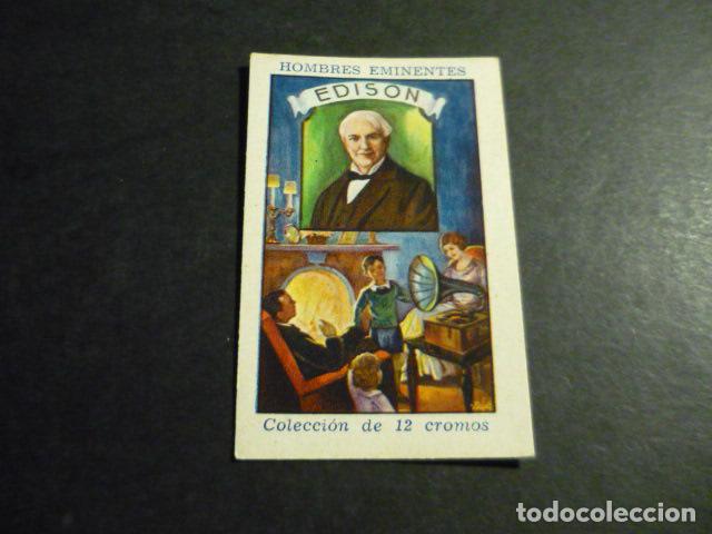 Colecionismo Cromos antigos: EDISON ANTIGUO CROMO COLECCION HOMBRES EMINENTES