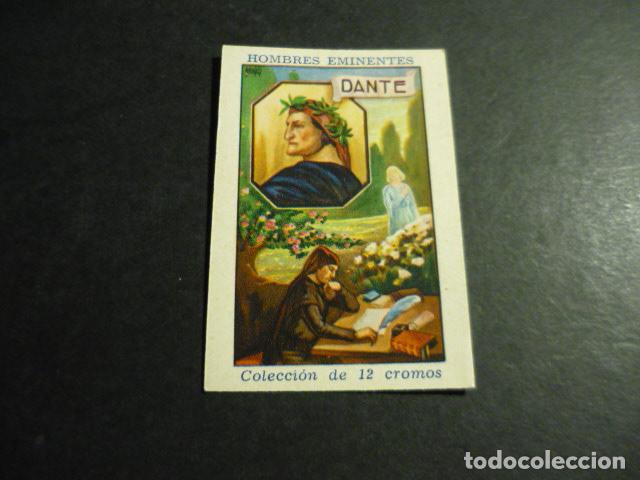 Coleccionismo Cromos antiguos: DANTE ANTIGUO CROMO COLECCION HOMBRES EMINENTES