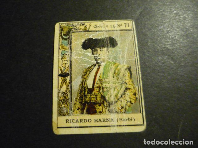 Collectionnisme Cartes &agrave; collectionner anciennes: RICARDO BAENA BARBI TORERO ANTIGUO CROMO COLECCION CAJA DE CERILLAS