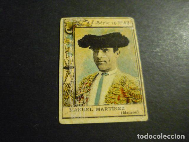 Coleccionismo Cromos antiguos: MANUEL MARTINEZ TORERO ANTIGUO CROMO COLECCION CAJA DE CERILLAS