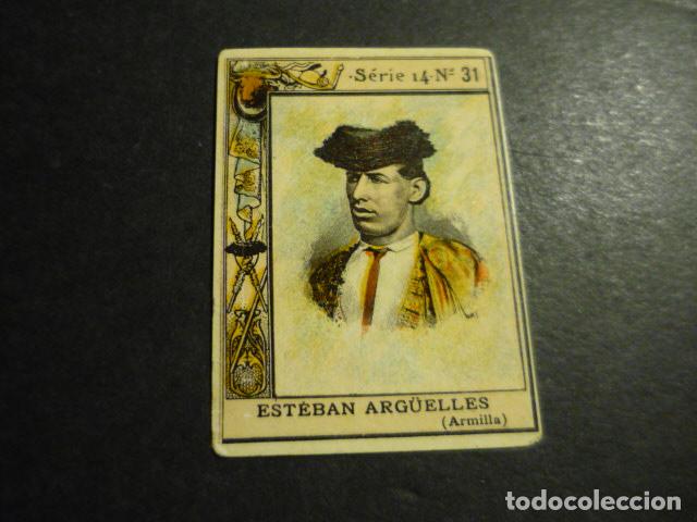 Colecionismo Cromos antigos: ESTEBAN ARG&Uuml;ELLES TORERO ANTIGUO CROMO COLECCION CAJA DE CERILLAS