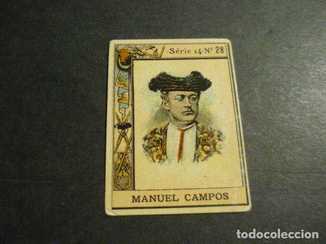 Sammeln alte Sammelbilder: MANUEL CAMPOS TORERO ANTIGUO CROMO COLECCION CAJA DE CERILLAS