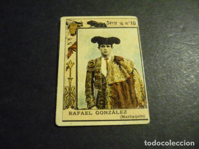 Colecionismo Cromos antigos: RAFAEL GONZALEZ MACHAQUITO TORERO ANTIGUO CROMO COLECCION CAJA DE CERILLAS