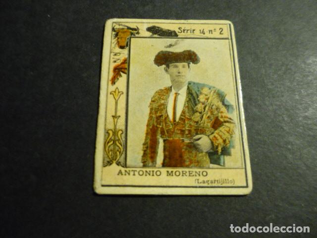 Coleccionismo Cromos antiguos: ANTONIO MORENO LAGARTIJILLO TORERO ANTIGUO CROMO COLECCION CAJA DE CERILLAS