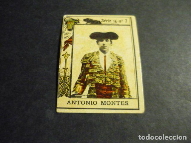 Collezionismo Figurine antiche: ANTONIO MONTES TORERO ANTIGUO CROMO COLECCION CAJA DE CERILLAS