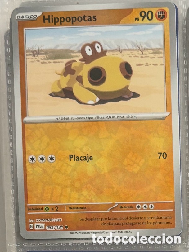 Coleccionismo Cromos antiguos: HIPPOPOTAS 052/131 Pokemon tcg reverse