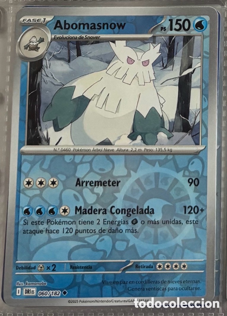 Coleccionismo Cromos antiguos: ABOMASNOW 060/182 Pokemon tcg reverse