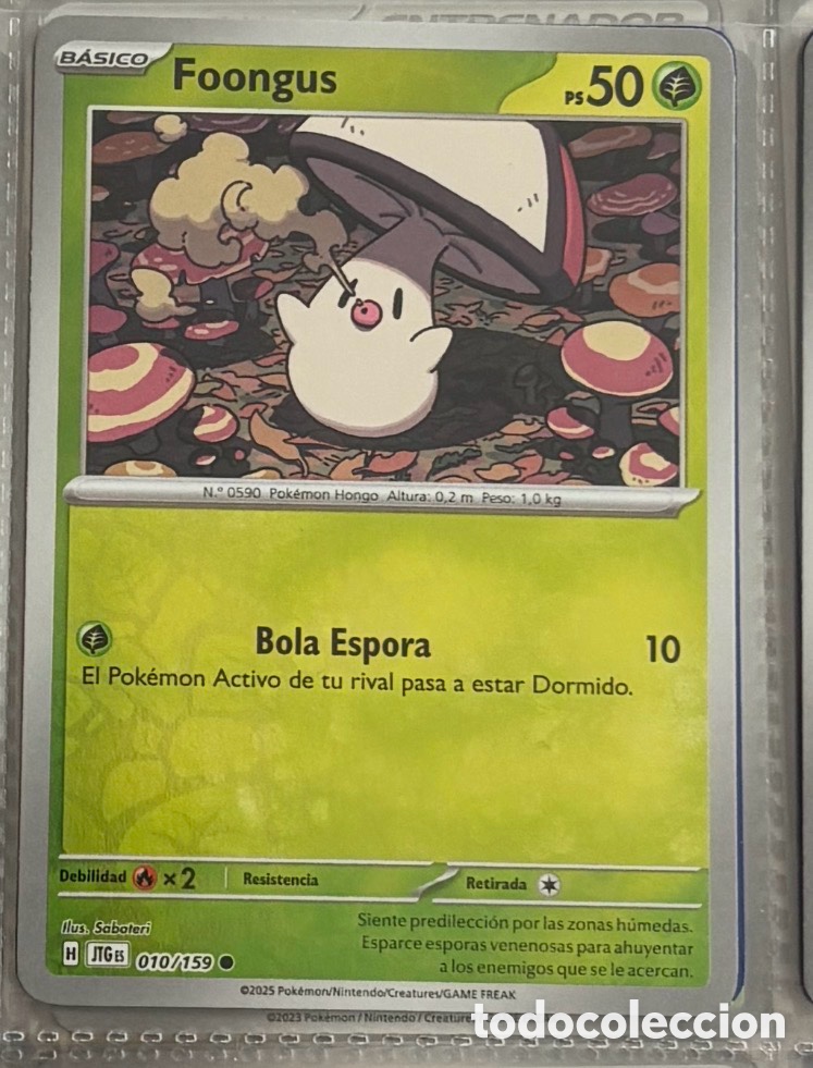 Coleccionismo Cromos antiguos: FOONGUS 010/159 Pokemon tcg reverse
