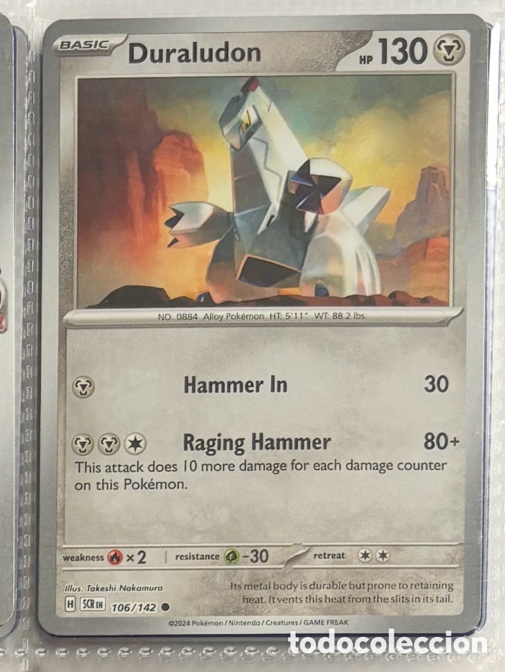 Coleccionismo Cromos antiguos: DURALUDON 106/142 Pokemon tcg reverse