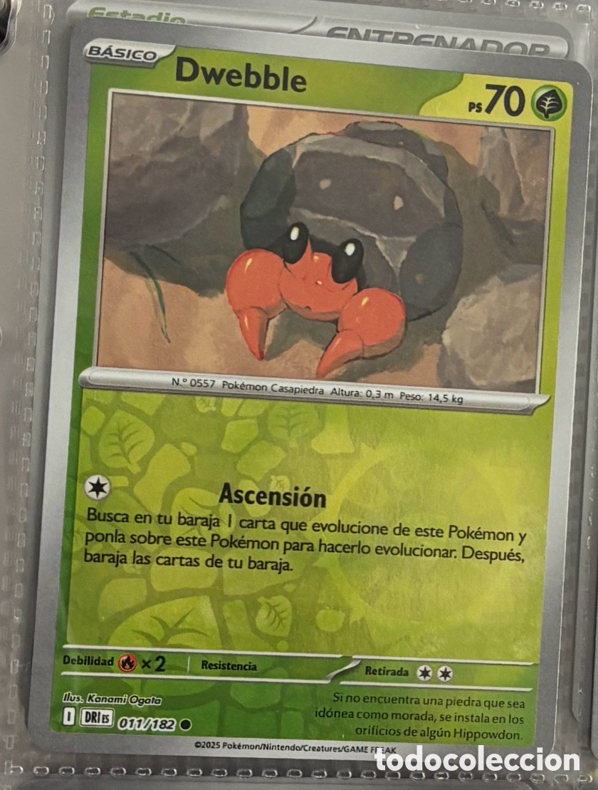 Coleccionismo Cromos antiguos: DWEBBLE 011/182 Pokemon tcg reverse