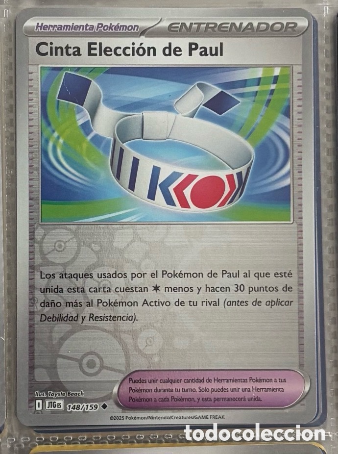 Coleccionismo Cromos antiguos: Cinta elecci&oacute;n de paul 148/159 Pokemon tcg reverse