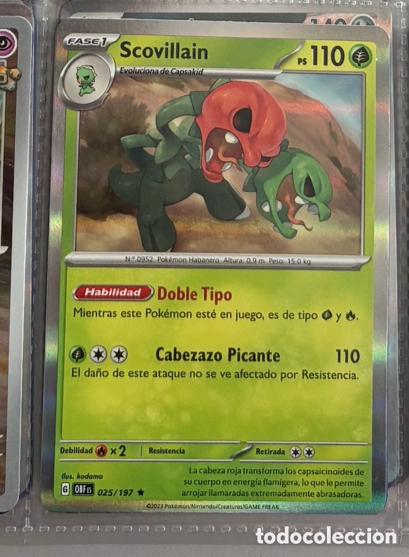 Coleccionismo Cromos antiguos: SCOVILLAIN 025/197 Pokemon tcg holo hologr&aacute;fica