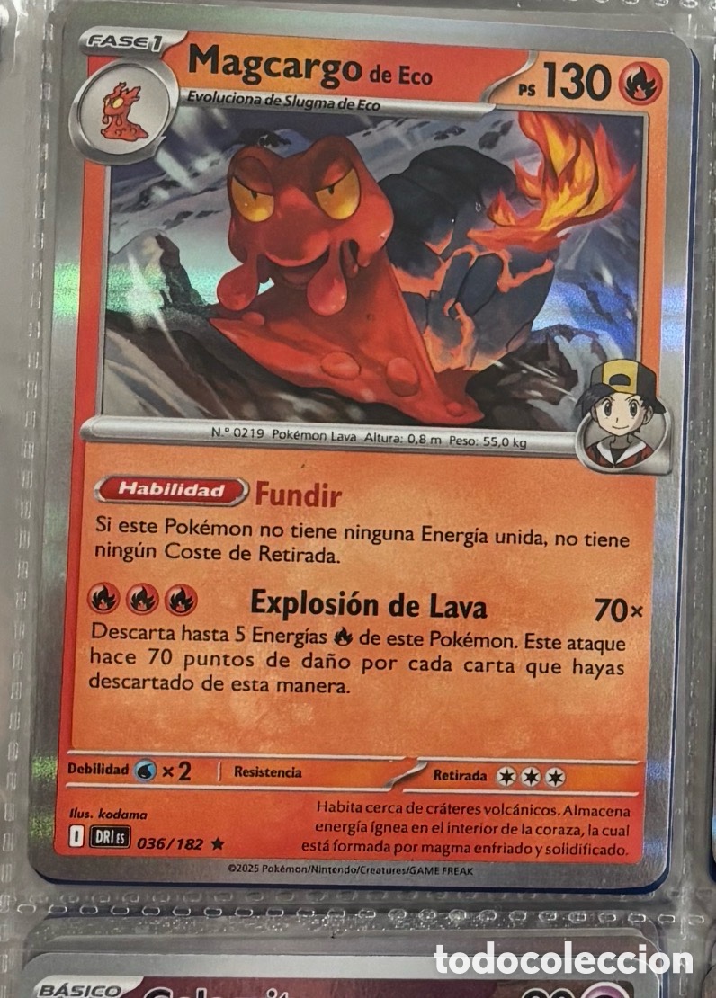 Coleccionismo Cromos antiguos: MAGCARGO 036/182 Pokemon tcg holo hologr&aacute;fica