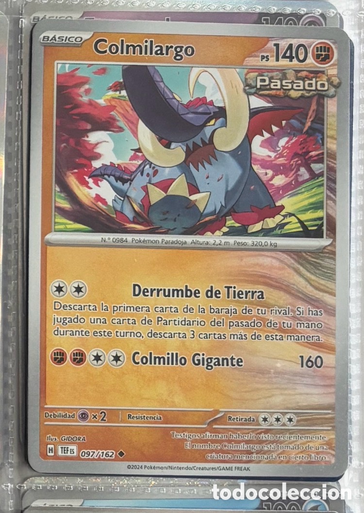 Coleccionismo Cromos antiguos: COLMILARGO 097/162 Pokemon tcg holo hologr&aacute;fica