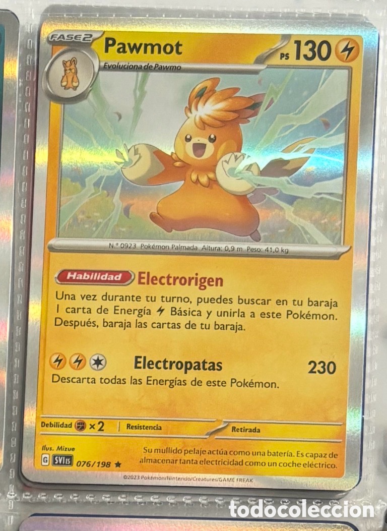 Coleccionismo Cromos antiguos: PAWMOT 076/198 Pokemon tcg holo hologr&aacute;fica