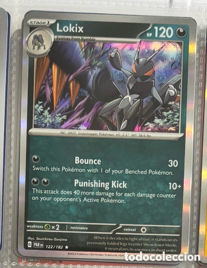 Coleccionismo Cromos antiguos: LOKIX 122/182 Pokemon tcg holo hologr&aacute;fica