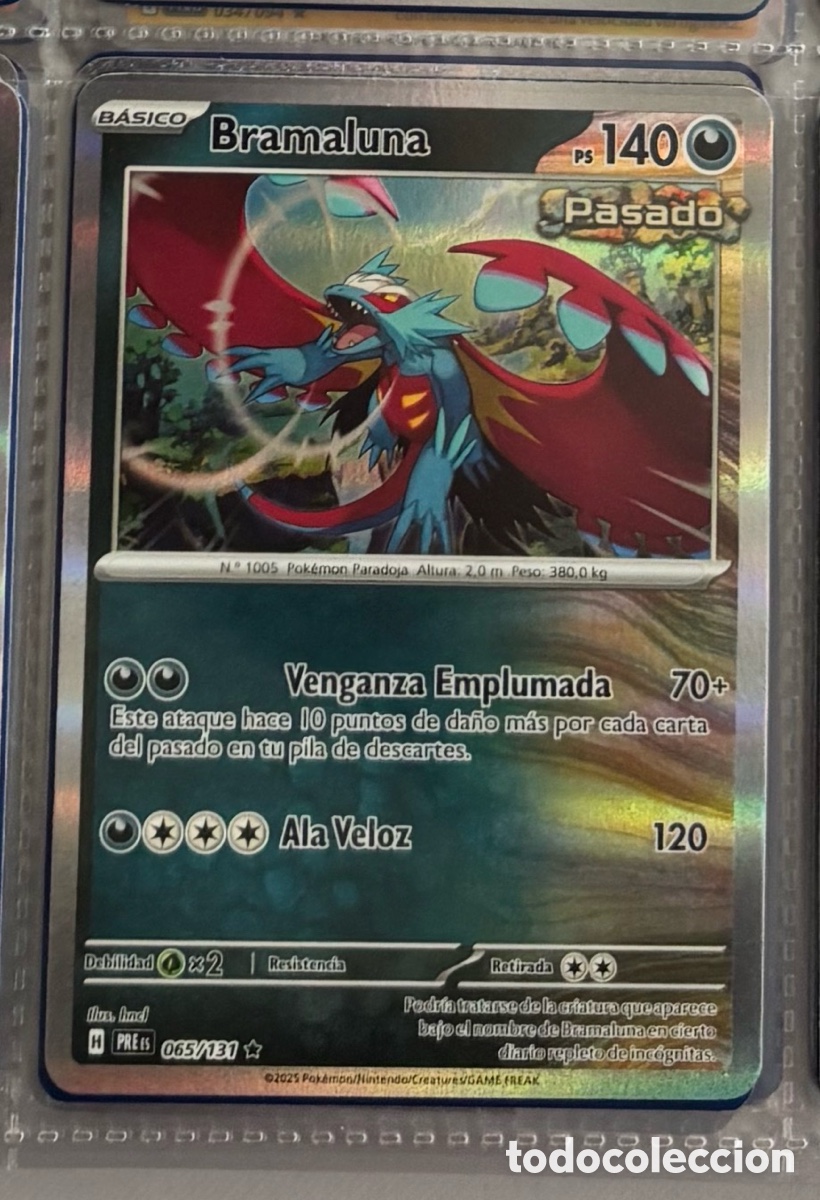 Coleccionismo Cromos antiguos: Bramaluna 065/131 tcg pokemon holo hologr&aacute;fica