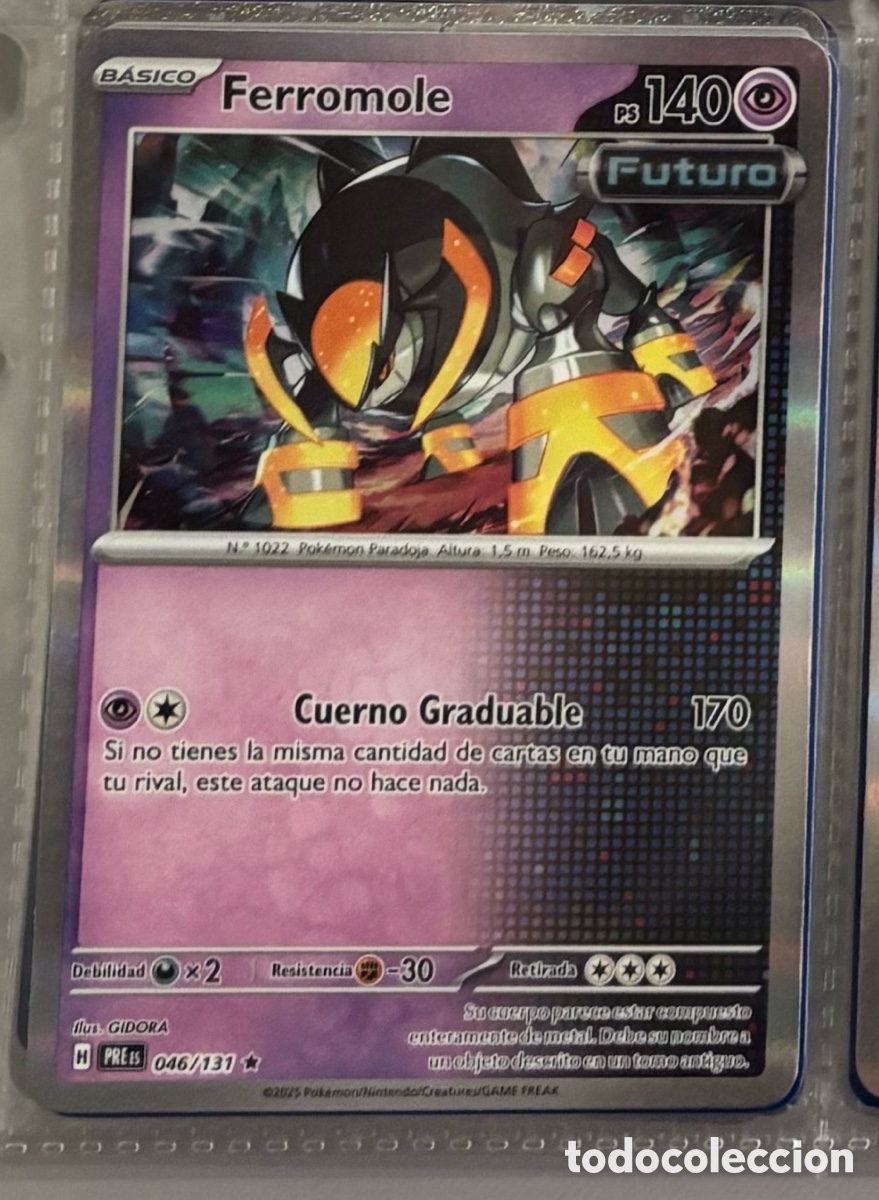 Coleccionismo Cromos antiguos: Ferromole 046/131 tcg pokemon holo hologr&aacute;fica