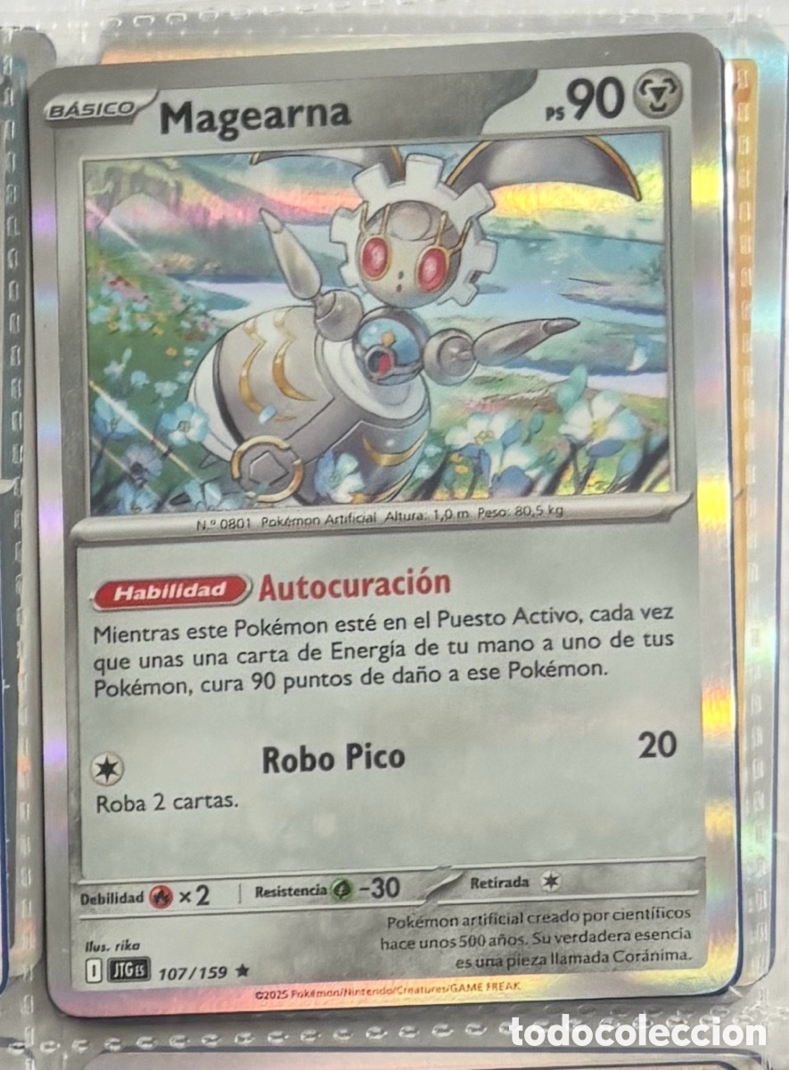 Coleccionismo Cromos antiguos: MAGEARNA 107/159 tcg pokemon holo hologr&aacute;fica