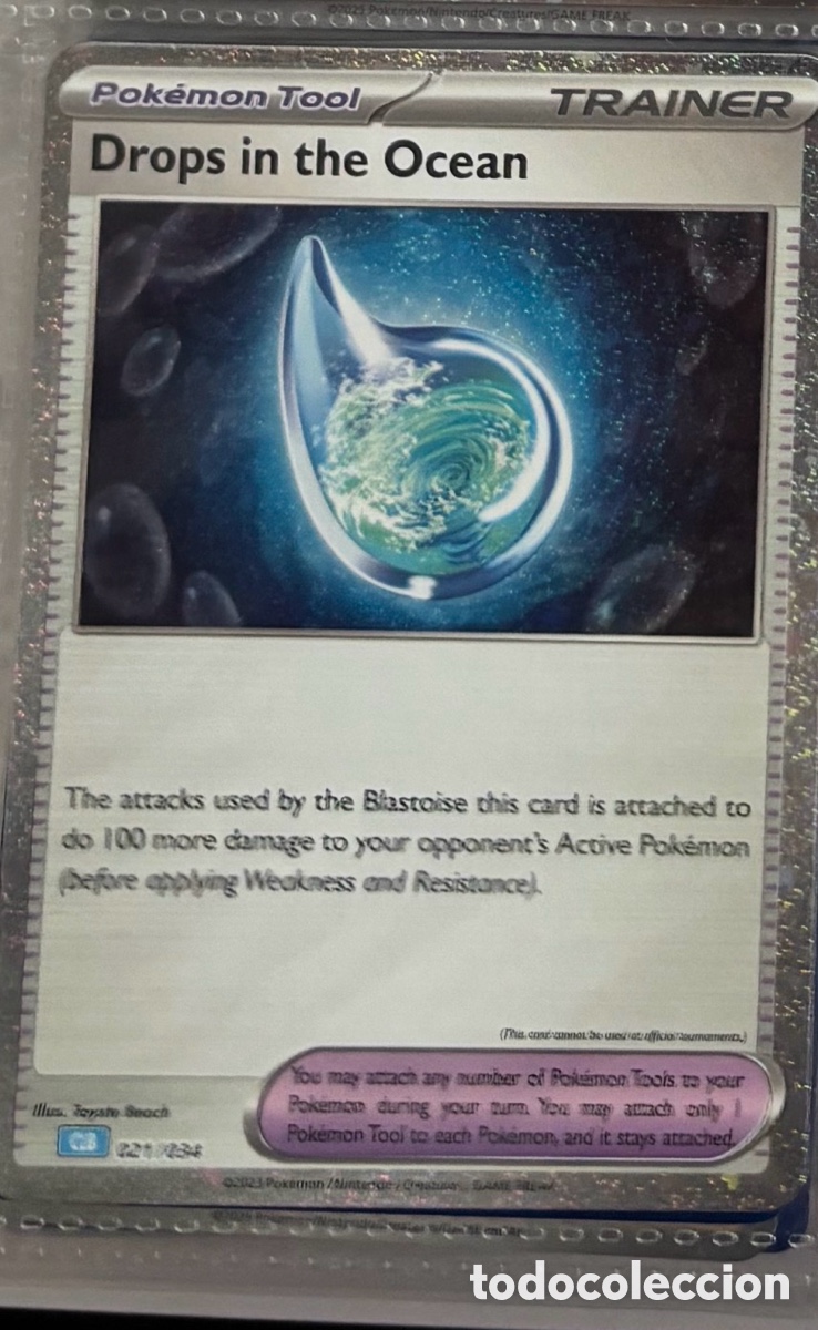 Coleccionismo Cromos antiguos: DROPS IN THE OCEAN 021/034 tcg pokemon holo hologr&aacute;fica brillante brillo