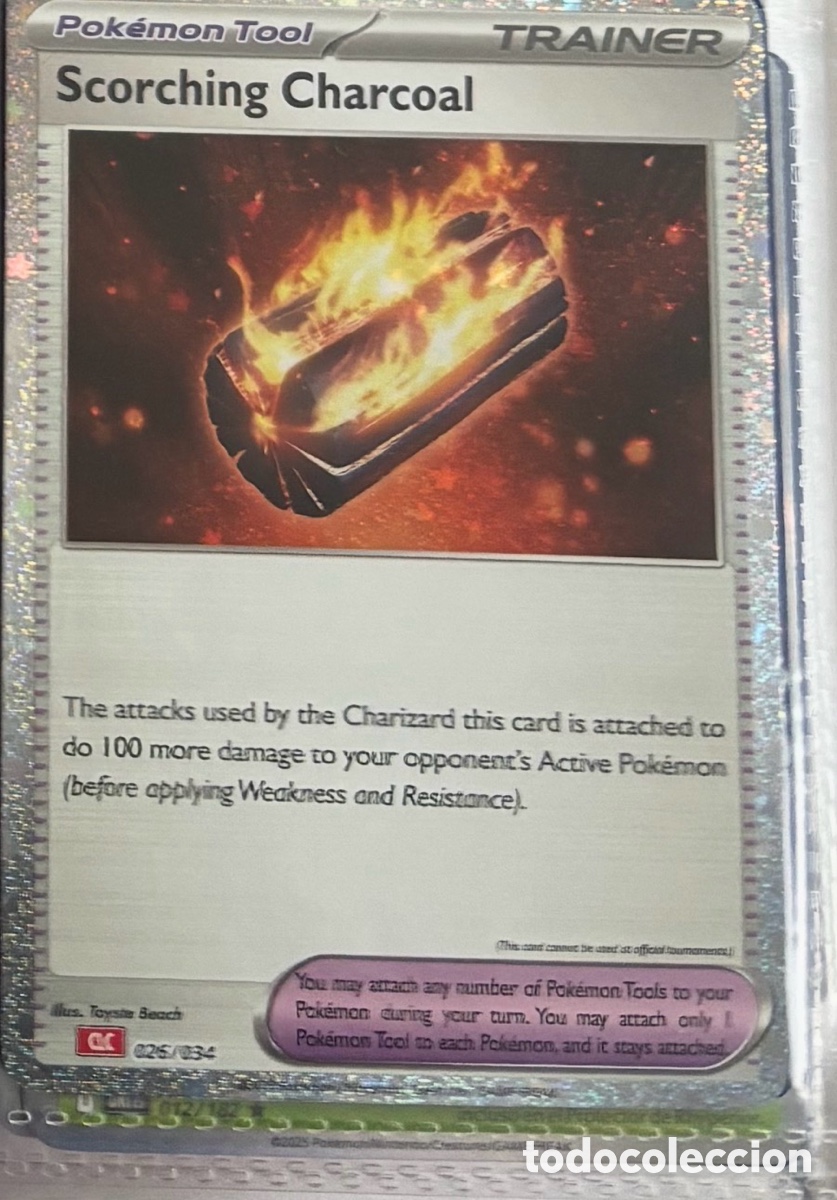 Coleccionismo Cromos antiguos: SCORCHING CHARCOAL 026/034 tcg pokemon holo hologr&aacute;fica brillante brillo