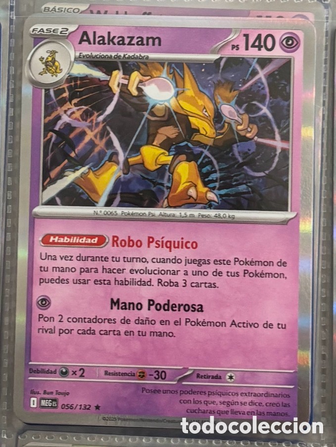 Coleccionismo Cromos antiguos: ALAKAZAM 056/132 tcg pokemon holo hologr&aacute;fica