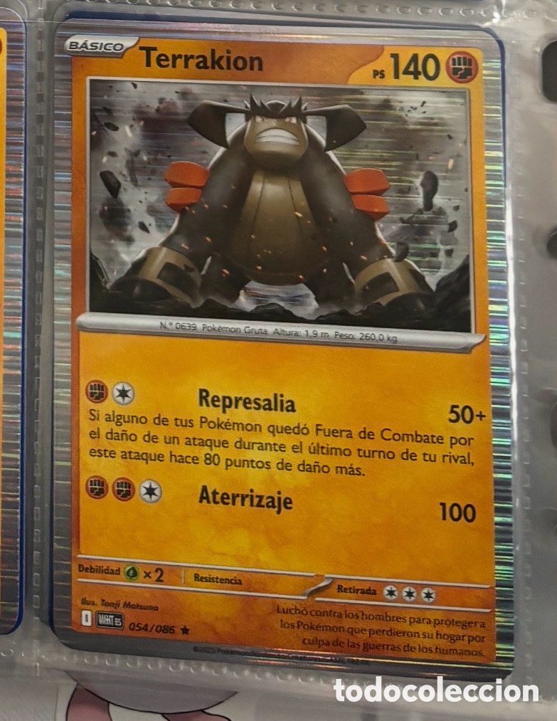 Coleccionismo Cromos antiguos: TERRAKION 054/086 tcg pokemon holo hologr&aacute;fica