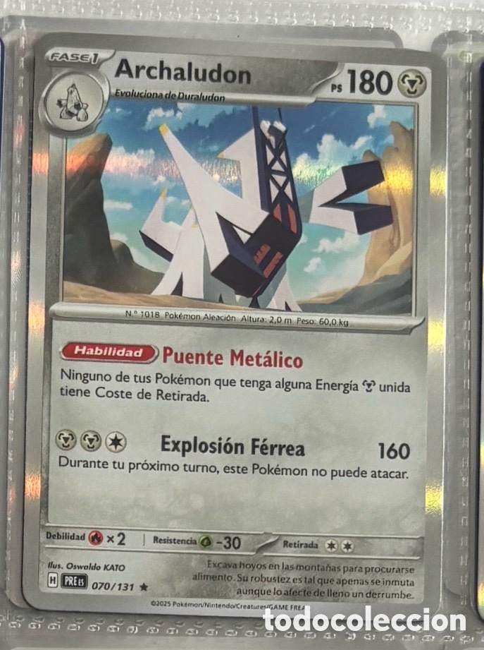 Coleccionismo Cromos antiguos: ARCHALUDON 070/131 tcg pokemon holo hologr&aacute;fica
