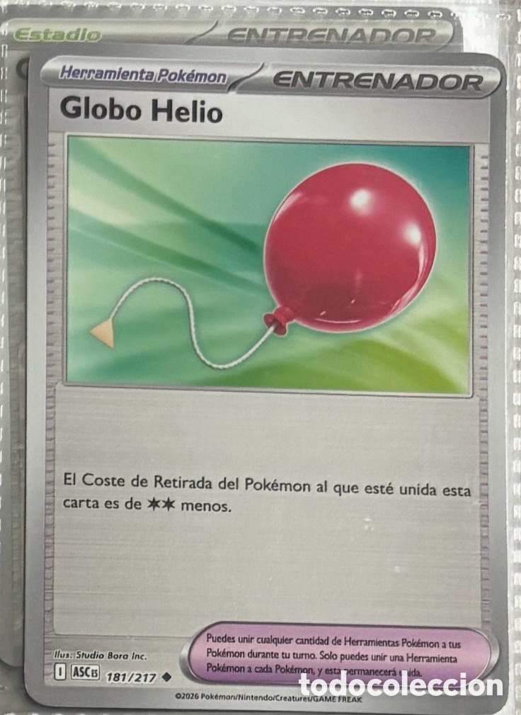 Coleccionismo Cromos antiguos: Globo helio 181/217 tcg pokemon holo hologr&aacute;fica