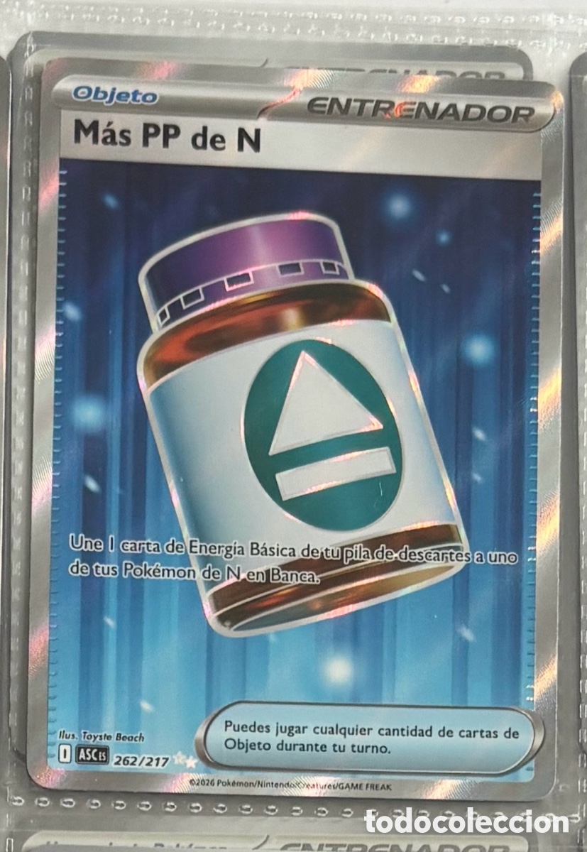 Coleccionismo Cromos antiguos: M&aacute;s PP de N 262/217 Pokemon hologr&aacute;fica holo tcg