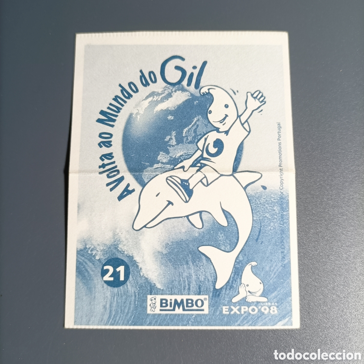 Coleccionismo Cromos antiguos: CROMO PEGATINA. BIMBO CAO. A VOLTA AO MUNDO DO GIL. №21