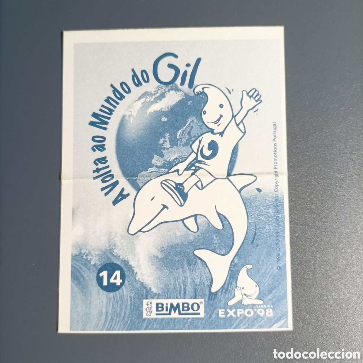 Coleccionismo Cromos antiguos: CROMO PEGATINA. BIMBO CAO. A VOLTA AO MUNDO DO GIL. №14