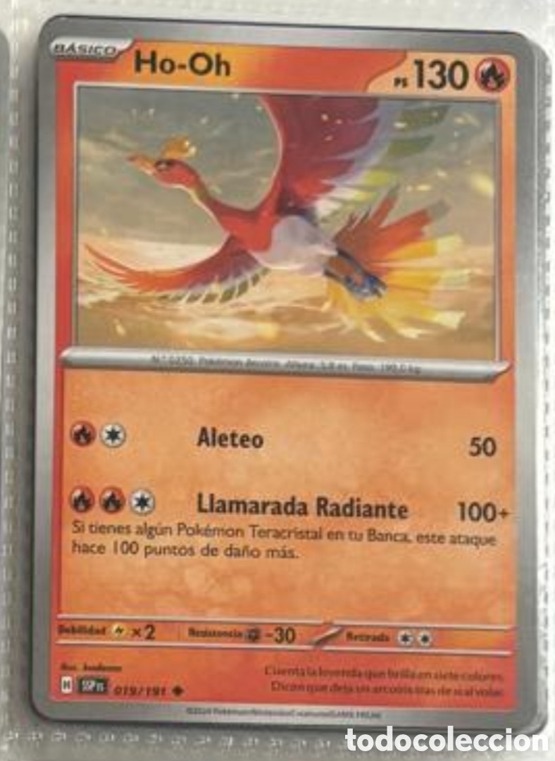 Coleccionismo Cromos antiguos: Pokemon pack legendario TCG Ho-oh 019/131