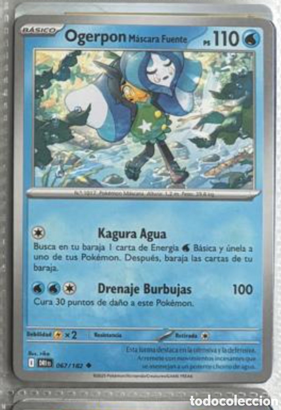 Coleccionismo Cromos antiguos: Pokemon pack legendario TCG OGERPON MASCARA FUENTE