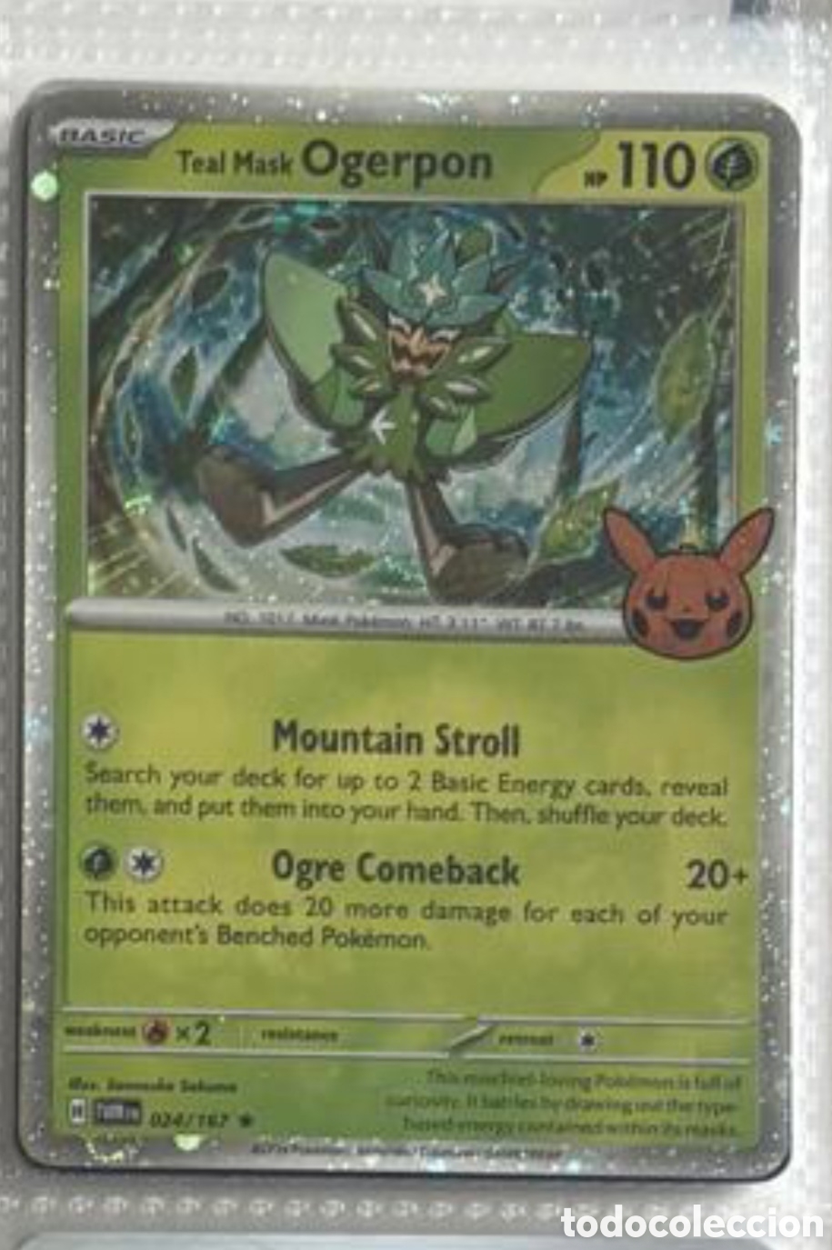 Coleccionismo Cromos antiguos: Pokemon pack legendario TCG TEAL MASK OGERPON brillante edici&oacute;n halloween