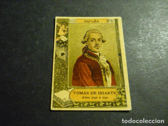 Collezionismo Figurine antiche: TOMAS DE IRIARTE ESCRITOR ANTIGUO CROMO COLECCION CAJA DE CERILLAS