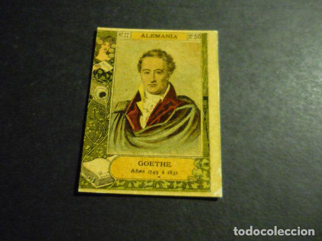 Sammeln alte Sammelbilder: GOETHE ESCRITOR ANTIGUO CROMO COLECCION CAJA DE CERILLAS