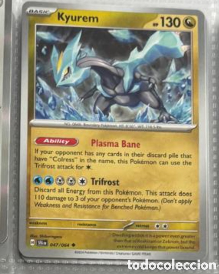 Coleccionismo Cromos antiguos: Pokemon pack legendario TCG KYUREM 047/064