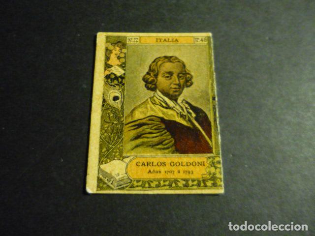 Sammeln alte Sammelbilder: CARLOS GOLDONI ESCRITOR ANTIGUO CROMO COLECCION CAJA DE CERILLAS