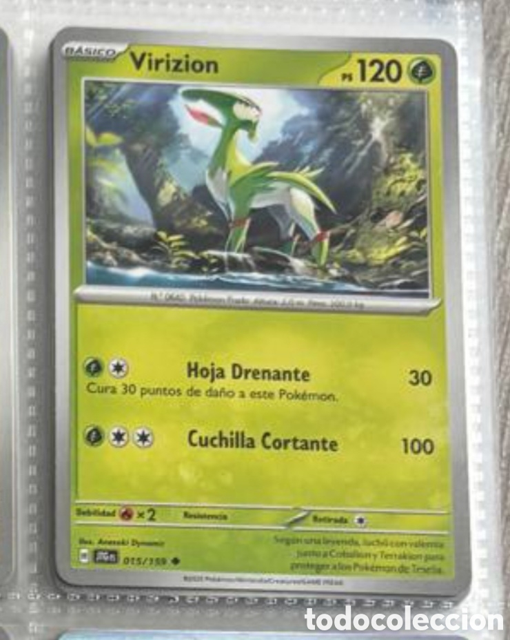 Coleccionismo Cromos antiguos: Pokemon pack legendario TCG VIRIZION 015/189