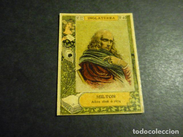 Sammeln alte Sammelbilder: MILTON ESCRITOR ANTIGUO CROMO COLECCION CAJA DE CERILLAS